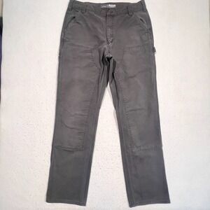 Carhartt Carpenter Pants Double Knee Gray Rugged‎ Flex Mens 35x34 (Tag 36x36)